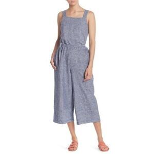 BEACH LUNCH LOUNGE Striped Linen Blend Jumpsuit 